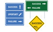 success concept road sign
