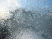 Frosty Pattern On Winter Window