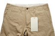 Khaki trousers with tagging