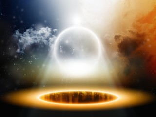 Wall Mural - abstract sphere in space