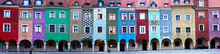 Panorama Of Facades Of Houses Of Old Poznan, Poland