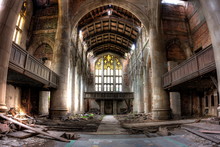 Sanctuary. Abandoned City Methodist Church In Gary, Indiana. HDR