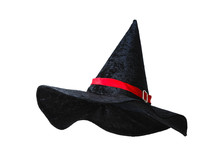 Black Witch Hat With Red Strip