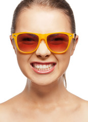 funny teenage girl in shades