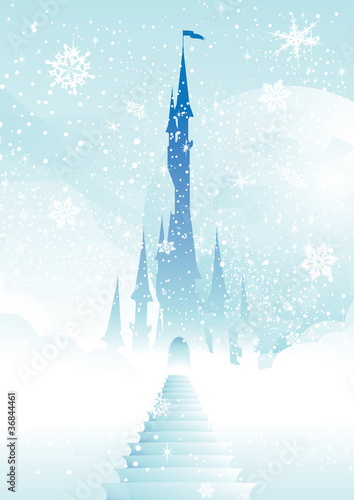 Tapeta ścienna Fairytalepalacenclouds