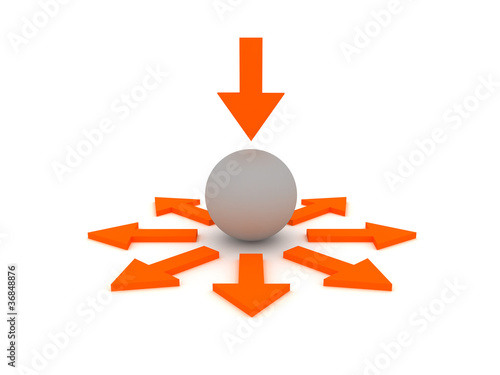 Choice of direction - ball and arrows