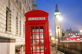 Fototapeta Big Ben - London Telephone Booth and Big Ben