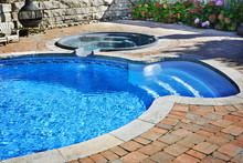Swimming Pool With Hot Tub