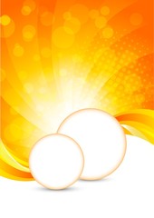 Abstract bright background in orange color