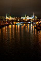 Wall Mural - View of the Kremlin from Moscow River bridge