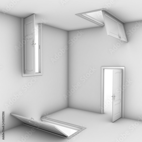 Board z aluminiowym obramowaniem Abstrakcyjne drzwi