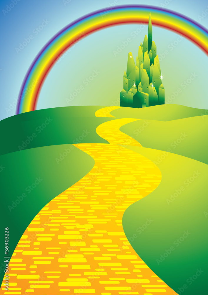 yellowbrickroadwithrainbow