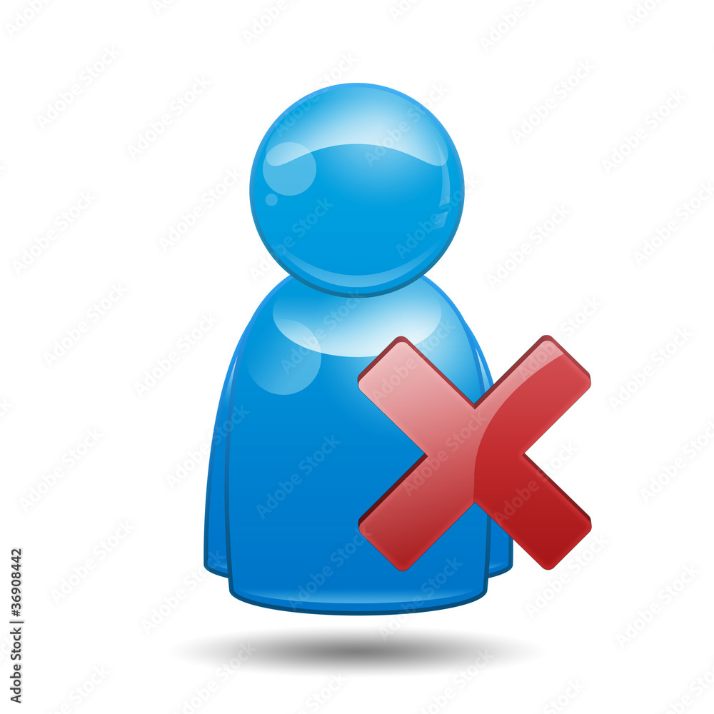 Icono 3D usuario con simbolo error Stock Illustration | Adobe Stock, image size:1000x1000