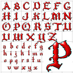 Wall Mural - abc alphabet background rapscallion font design