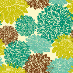 Canvas Print - Floral seamless pattern