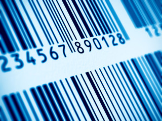 macro view of barcode