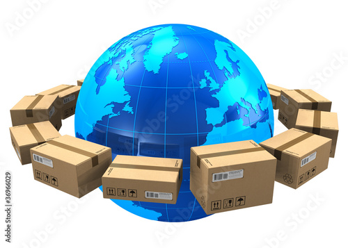 Worldwide shipping concept