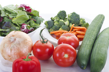 Wall Mural - Fresh Vegetables and Lettuce for a Salad