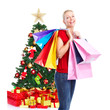 © grinny - Christmas shopping woman with gifts.