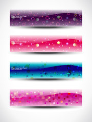 Wall Mural - vector colorful style banner set of four