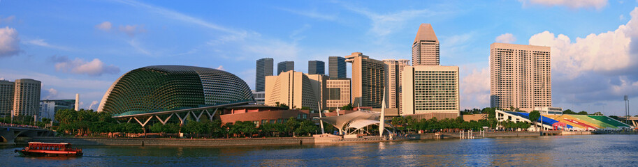 Wall Mural - panorama of cityscape skyscraper in Singapore