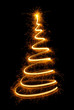 Weihnachtsbaum aus glitzerndem Licht