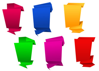 Poster - Vertical origami banners