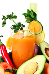 Poster - Vegetable juice and vegetables