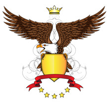 Eagle With Shield And Emblem