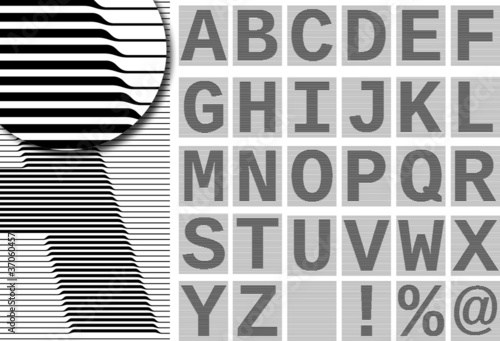 Obraz na płótnie canvas dwuczęściowy "dyptyk" Alfabet giloszowy