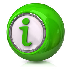 Wall Mural - Green information icon