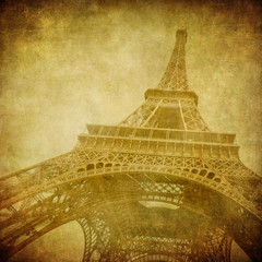 Wall Mural - Vintage image of Eiffel tower, Paris, France