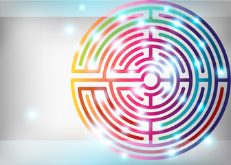 Poster - Labyrinth Background. Vector Illustration.