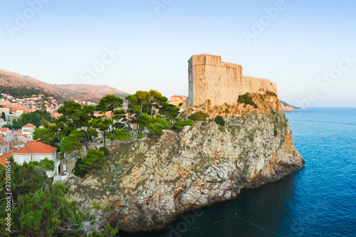 Plakat na papierze fotorealistycznym Fort w dubrowniku, chorwacja