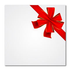 Wall Mural - red bow and ribbon vector