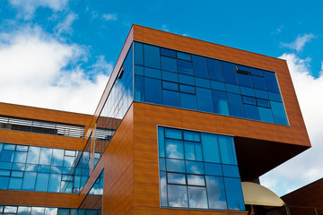 Office building and blue sky