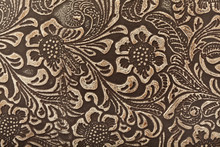 Leather Floral Pattern Background