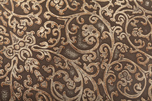 Leather Floral Pattern Background