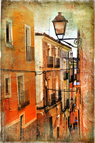 Naklejka - mata magnetyczna na lodówkę old streets of Spain - artistic picture