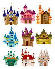 Sticker - cartoon Fairy tale castle icon