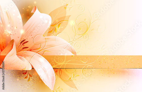 Fototapeta do kuchni floral decorative background