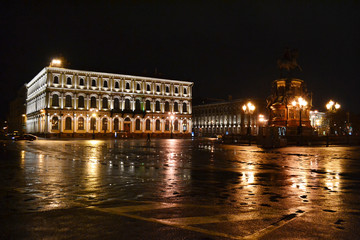 Wall Mural - View of night St. Petersburg