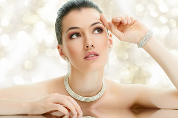 Wall Mural - woman with jewelry