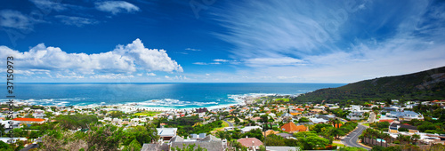 Board z aluminiowym obramowaniem Panorama miasta Cape Town