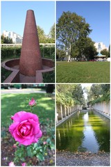 Poster - Jardins à Paris, 4 photos pour carte postale	