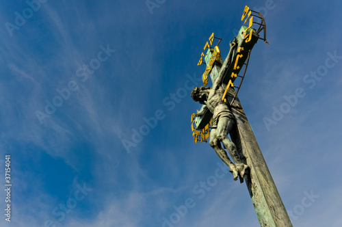 Obraz na płótnie canvas trzyczęściowy "tryptyk" Jezus Chrystus statua