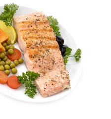 Wall Mural - Salmon Fillet With Vegetables