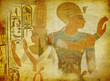 Pharaoh figure and queen Nefertari texture