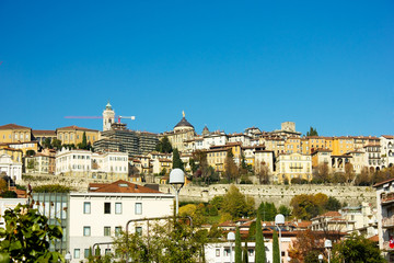 Wall Mural - old upper  town of Bergamo , Italy