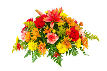 Colorful flower bouquet arrangement centerpiece